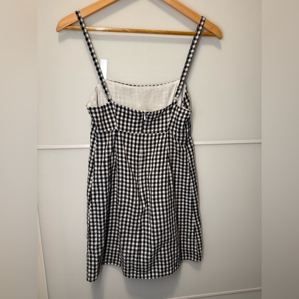 Urban Outfitters Black & White Gingham Mini Dress - Picture 5 of 6